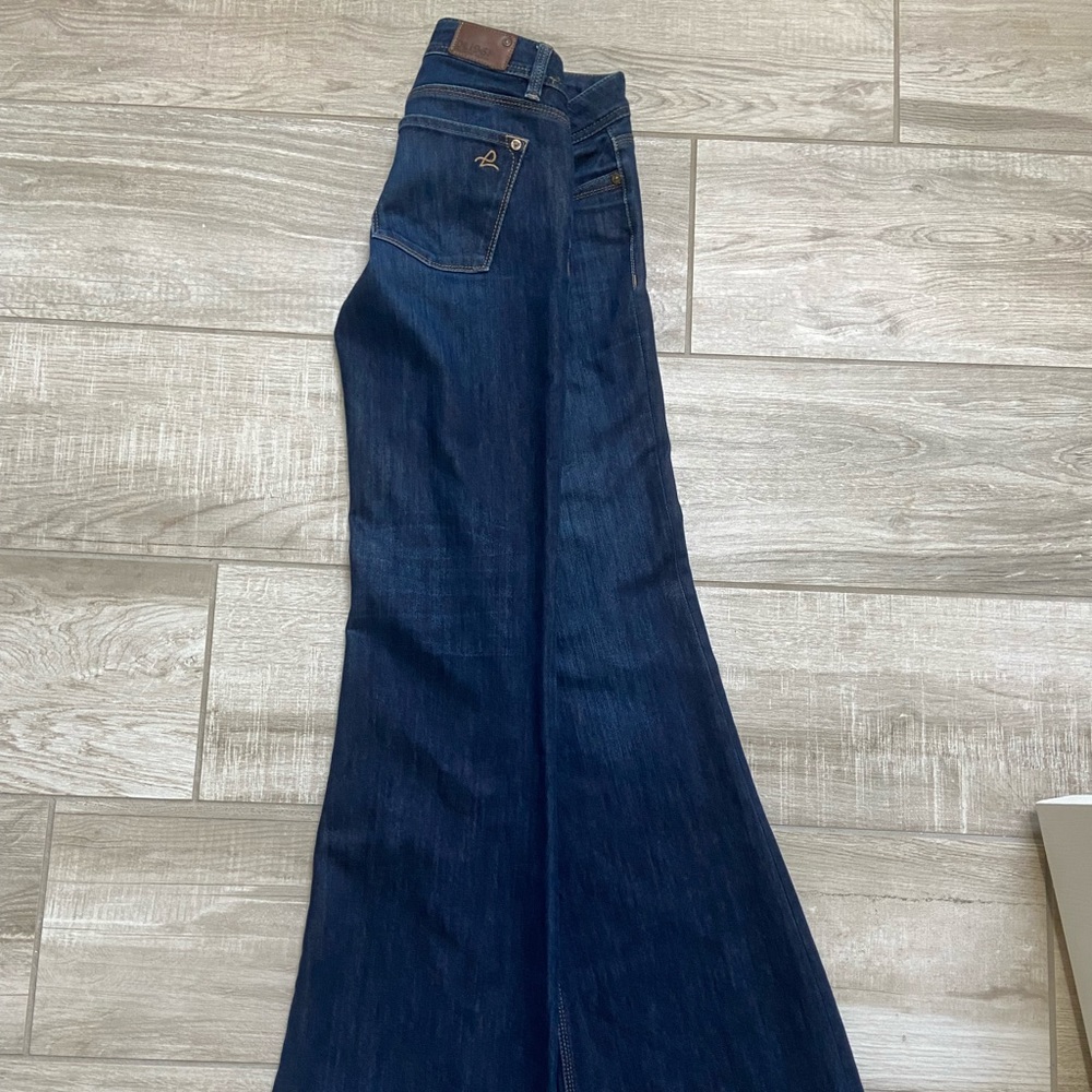 DL 1961 Dark Wash Flares - extra long inseam (33”)